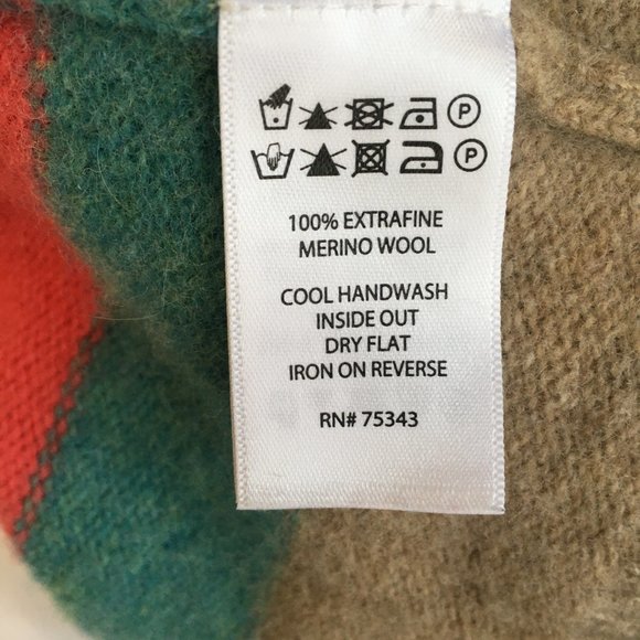 Telluride Clothing Co Stripe Heart Sweater Vintage Womens Sm Fine Merino Wool - Picture 13 of 13